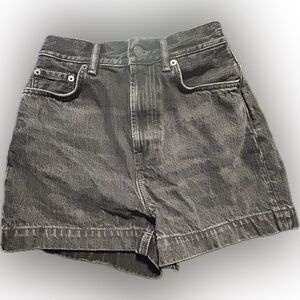 Acne Studios Jean Shorts Women's 24 Black Denim Zip Fly Made in Italy